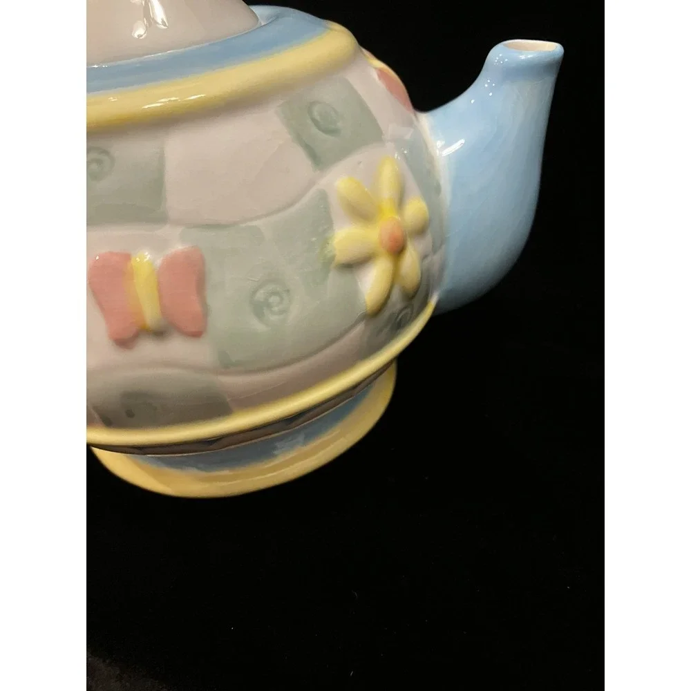 Vintage Oneida Country Bouquet Rainbow Garden Ceramic Teapot Discontinued